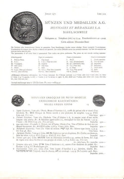 MÜNZEN UND MEDAILLEN A.G. - Monnaies et Médailles S.A . Année Complète De Janvier 1971 à Décembre 1971 .. Collectif