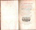 Volume I : Discours sur L'origine et Les Fondemens de l'inégalité Parmi Les Hommes Par Jean Jaques Rousseau Citoyen De Genève . 1755 . Volume  II : J. ...