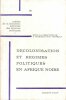 Décolonisation et Régimes Politiques en Afrique Noire . MABILEAU A. , MEYRIAT J. , sous la direction 