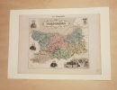 Carte du Département du CALVADOS. VUILLEMIN Alexandre ( 1812 - 1880 ) , Géographe , MIGEON sous la drection de 