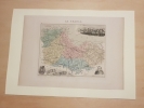 Carte du Département des CÔTES DU NORD ( CÔTES - D'ARMOR ). VUILLEMIN Alexandre ( 1812 - 1880 ) , Géographe