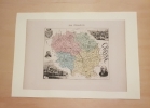 Carte du Département de la CREUSE. VUILLEMIN Alexandre ( 1812 - 1880 ) , Géographe