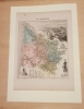 Carte du Département de la GIRONDE. VUILLEMIN Alexandre ( 1812 - 1880 ) , Géographe