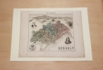 Carte du Département de L' HERAULT. VUILLEMIN Alexandre ( 1812 - 1880 ) , Géographe