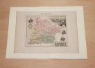 Carte du Département des LANDES. VUILLEMIN Alexandre ( 1812 - 1880 ) , Géographe