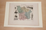Carte du département de la NIEVRE. VUILLEMIN Alexandre ( 1812 - 1880 ) , Géographe