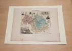 Carte du département de la SAVOIE. VUILLEMIN Alexandre ( 1812 - 1880 ) , Géographe