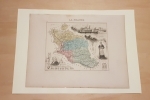 Carte du département du VAUCLUSE. VUILLEMIN Alexandre ( 1812 - 1880 ) , Géographe