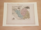 Carte du département de la VENDEE. VUILLEMIN Alexandre ( 1812 - 1880 ) , Géographe