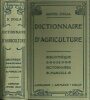 Dictionnaire D'Agriculture . 1900 Gravures . ZOLLA Daniel