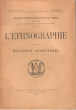 L'ethnographie , Bulletin Semestriel . Nouvelle Série N°31 . 15 Décembre 1935. Collectif