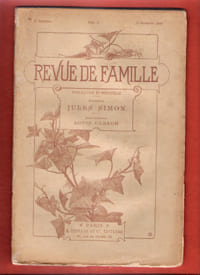 Revue De Famille . Tome II . 15 Septembre 1888 : La liberté - La Bonne Part - Un Grand Comédien - Souvenirs de l'Ecole De Rome - La Confession D'un ...