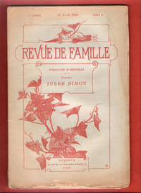 Revue De Famille . Tome II . 15 Avril 1891 : - Thérèse - Le Docteur et L'homme : Scènes de La Vie Religieuse Au Moyen Âge - L'Alliance ...