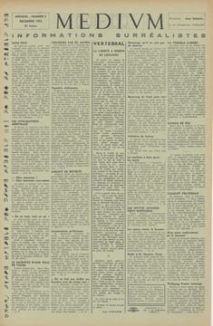 Medium. Informations surréalistes. [SURREALISME] SCHUSTER (Jean)