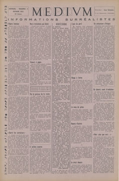 Medium. Informations surréalistes. [SURREALISME] SCHUSTER (Jean)