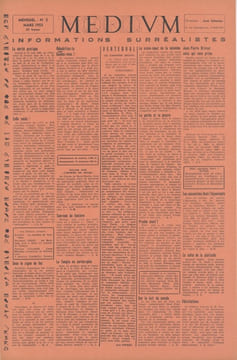 Medium. Informations surréalistes. [SURREALISME] SCHUSTER (Jean)