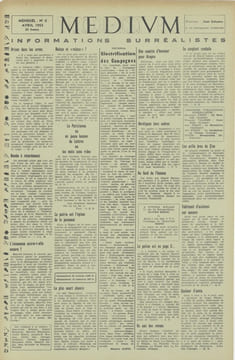 Medium. Informations surréalistes. [SURREALISME] SCHUSTER (Jean)