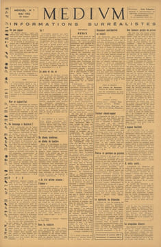 Medium. Informations surréalistes. [SURREALISME] SCHUSTER (Jean)