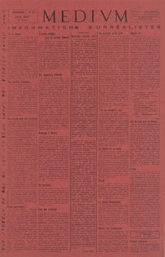 Medium. Informations surréalistes. [SURREALISME] SCHUSTER (Jean)