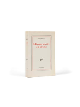 L'Homme précaire et la Littérature.. MALRAUX (André)