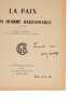 La Paix d'un homme raisonnable.. WELLS (H. G.)