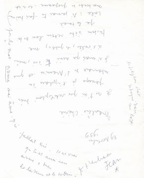 Lettre autographe signée à Marlène Dietrich.. COCTEAU (Jean)