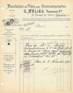 Reçu signé.. MELIES (Georges)