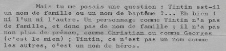 Lettre tapuscrite signée. HERGÉ