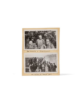 Photographies de René Char . avec des habitants de Céreste à la Libération. . CHAR (René)
