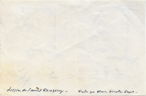 Jeu du pendu représentant Silvia Hamilton.. SAINT-EXUPÉRY (Antoine de)