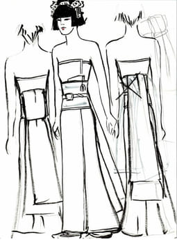 60 croquis de mode.. KENZO