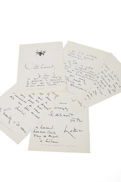 Lettre adressée à Frua de Angeli .. MATHIEU (Georges)