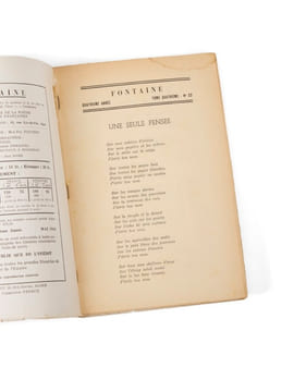 « Une seule pensée » in Fontaine. Revue mensuelle de la poésie et des lettres françaises. [ÉLUARD]