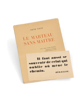 Le Marteau sans maître.. CHAR (René)