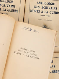 Anthologie des écrivains morts à la guerre. 1914-1918