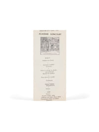 Menu du restaurant Drouant.