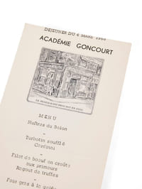 Menu du restaurant Drouant.