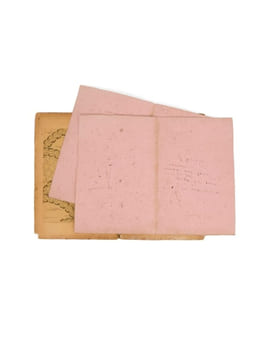 Distique autographe . sur le sous-main de la fille du poète, Geneviève Mallarmé. MALLARMÉ (Stéphane)