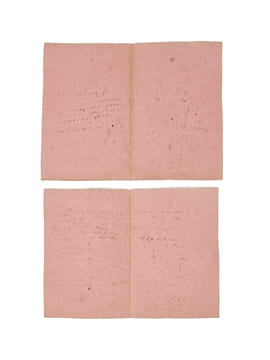 Distique autographe . sur le sous-main de la fille du poète, Geneviève Mallarmé. MALLARMÉ (Stéphane)