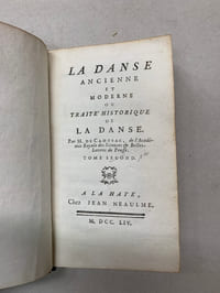 La Danse ancienne et moderne ou traité Historique de la Danse
