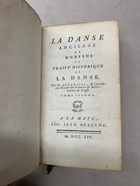 La Danse ancienne et moderne ou traité Historique de la Danse