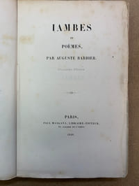 Iambes et Poèmes. Troisième édition