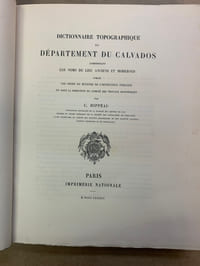 Dictionnaire topographique du département du Calvados comprenant les noms de lieu anciens et modernes