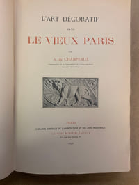 L’Art Décoratif dans le Vieux Paris