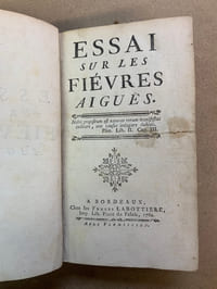 Essai sur les fièvres aiguës