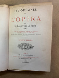 Les Origines de l'Opéra et le Ballet de la Reine