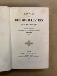 Les Vies des hommes illustres 
