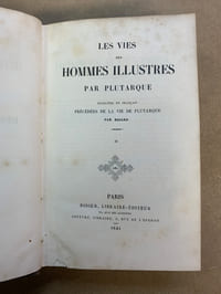 Les Vies des hommes illustres 