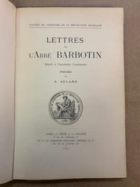 Lettres de l’Abbé Barbotin, Député de l’Assemblée Constituante