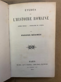 Etudes sur l’Histoire Romaine. Guerre sociale. Conjuration de Catilina